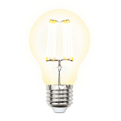 Лампа светодиодная филаментная (UL-00002625) Uniel E27 10W 3000K прозрачная LED-A60-10W/WW/E27/CL PLS02WH