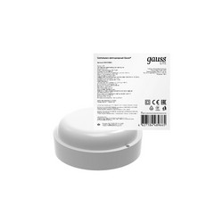 Настенно-потолочный светодиодный светильник Gauss Eco IP65 126418208-S
