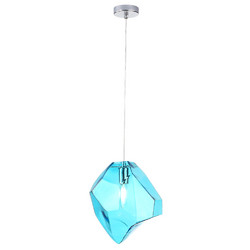 Подвесной светильник Crystal Lux NUESTRO SP1 CHROME/BLUE