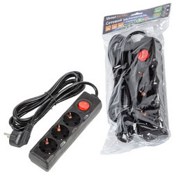 Удлинитель бытовой Uniel Ultra S-GCU3-3B BLACK UL-00010017