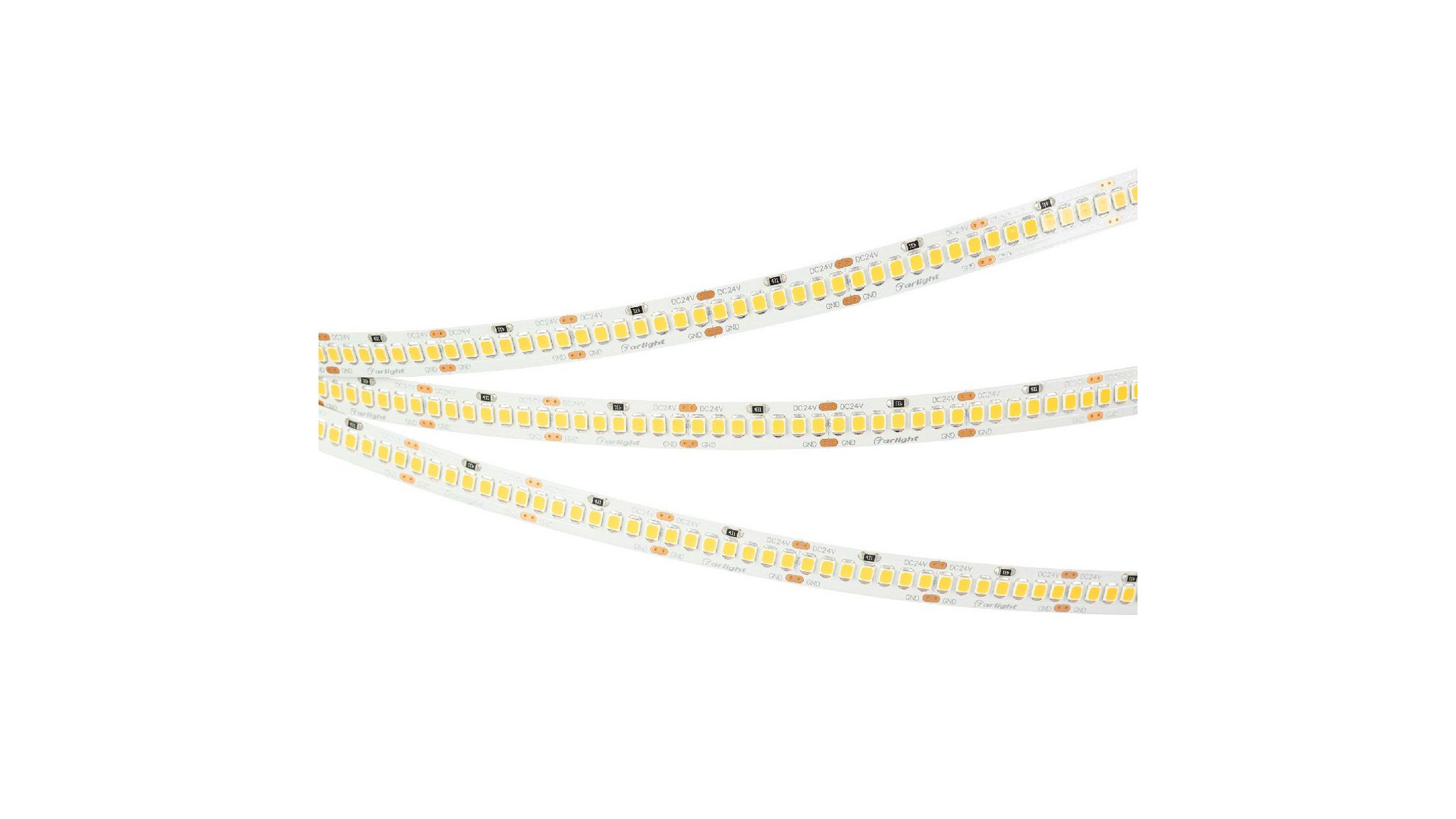 Светодиодная лента Arlight RT-A280-8mm 24V Warm3500 (10 W/m, IP20, 5m) 045567