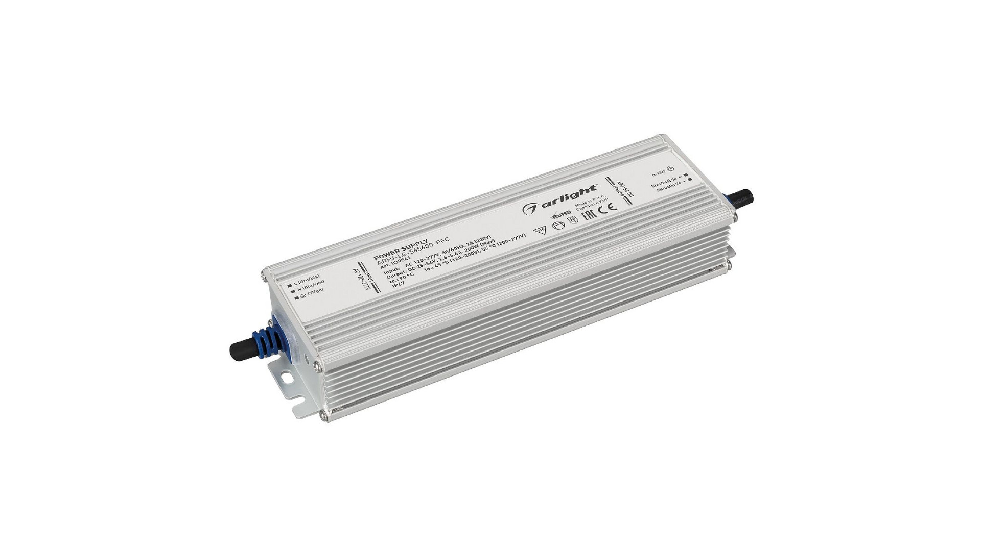 Блок питания Arlight ARPJ-LG-565600-PFC (200W, 25-56V, 2.6-5.6A, IP67) 039541