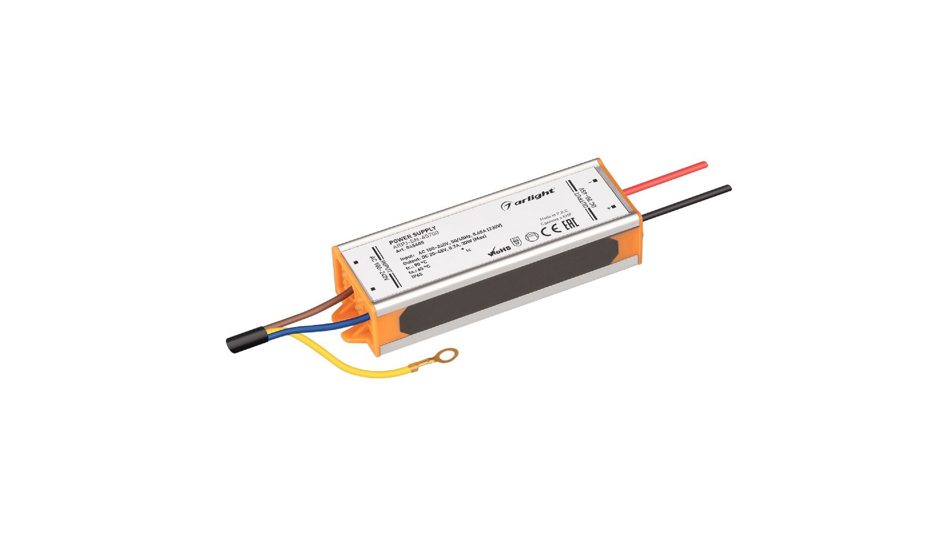 Блок питания Arlight ARPJ-SN-45700 (30W, 20-45V, 700mA, IP65) 045405