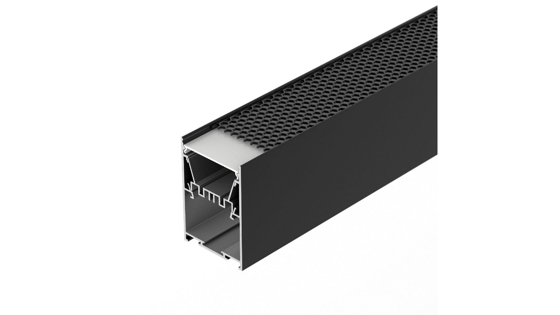 Алюминиевый профиль Arlight LINE-5075-HONEYCOMB-2000 BLACK 044874