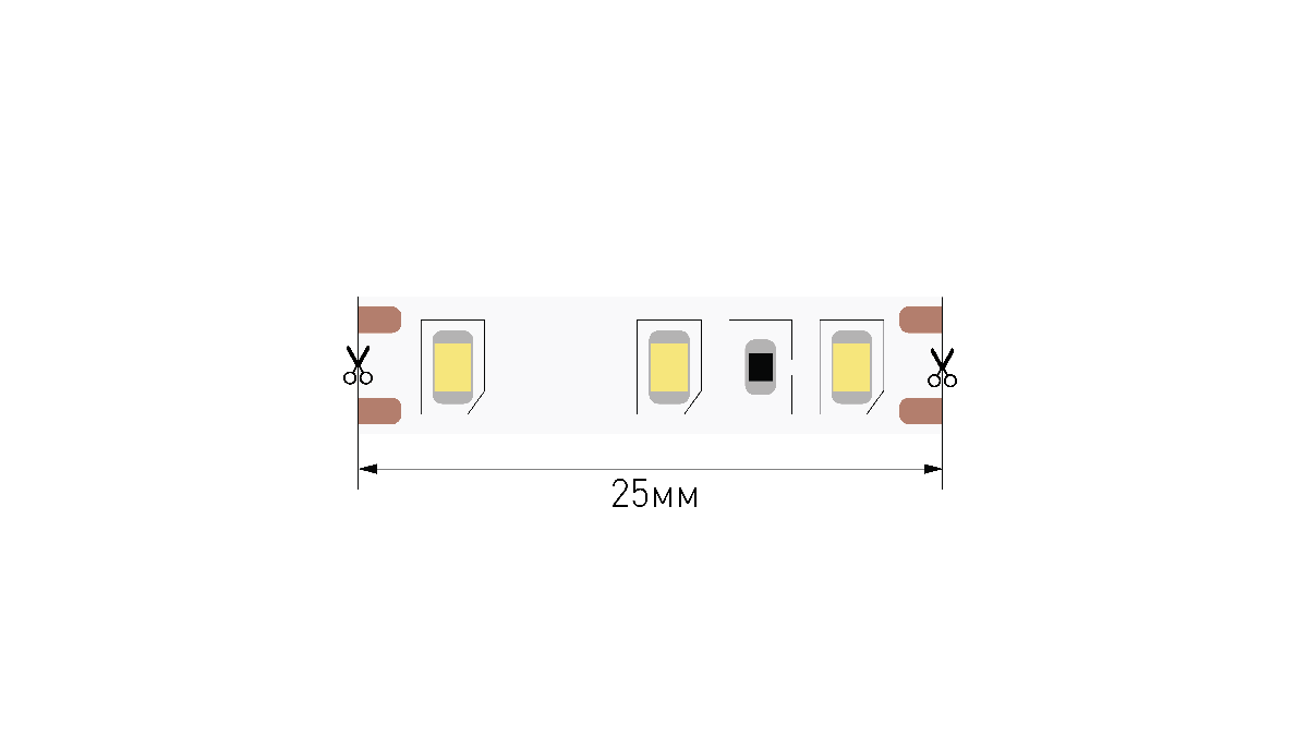 Светодиодная лента SWG Standard 12В 2835 9,6Вт/м 4000K 5м IP20 SWG-EC2120-12-9.6-NW 026464
