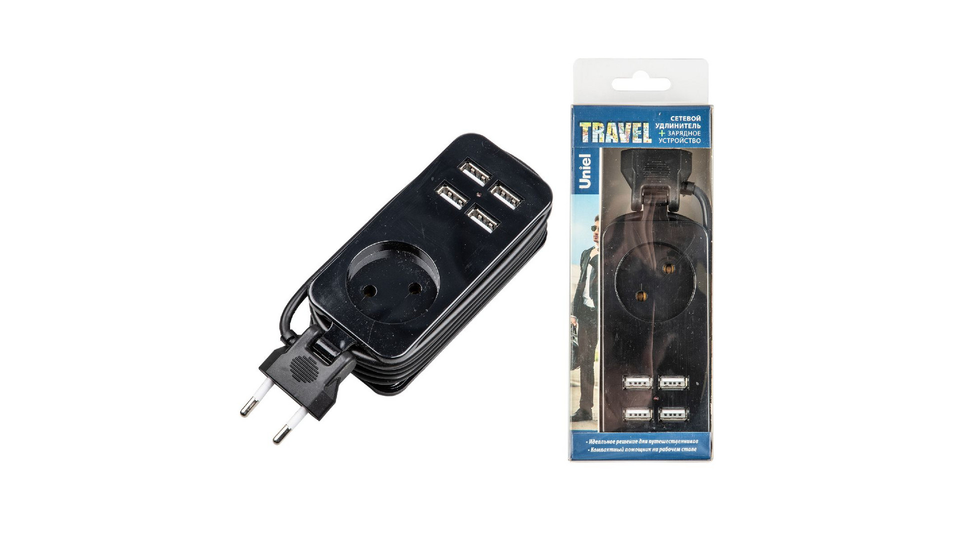 Удлинитель Uniel S-CT1-1,5U BLACK UL-00011133