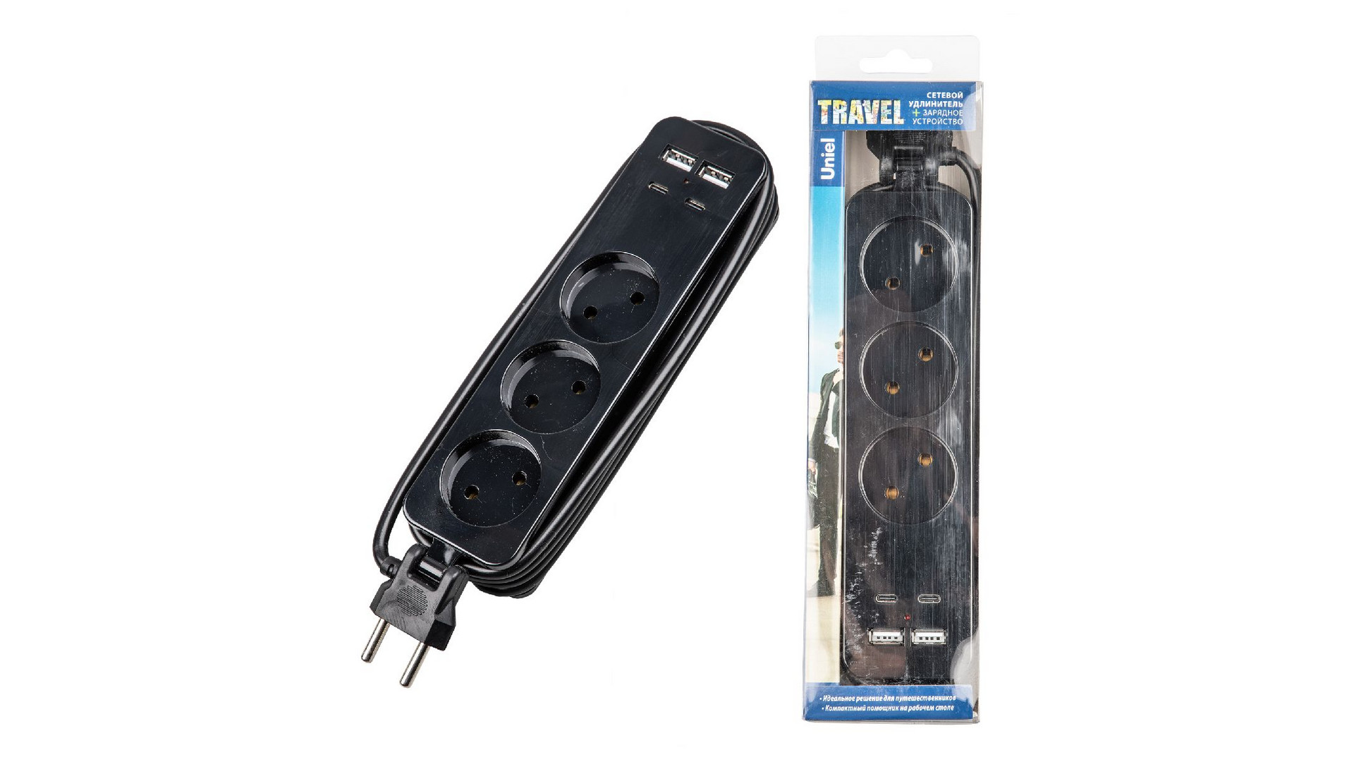 Удлинитель Uniel S-CT3-1,8UC BLACK UL-00011139