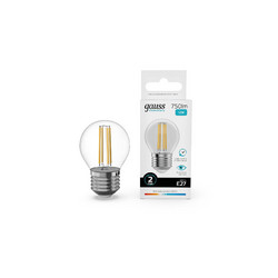 Лампа светодиодная Gauss Filament Elementary E27 12W 4100K 52222