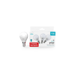 Лампа светодиодная Gauss Basic E14 5,5W 4100K 10531252T