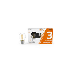 Лампа светодиодная Gauss Basic Filament E27 5,5W 2700K 1051216T