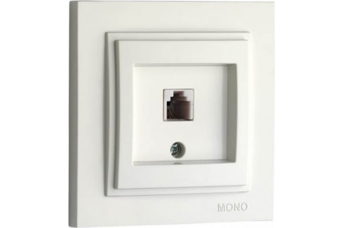 Розетка телефонная Rj45 Cat3 Mono Electric Despina жемчуг 102-252505-124