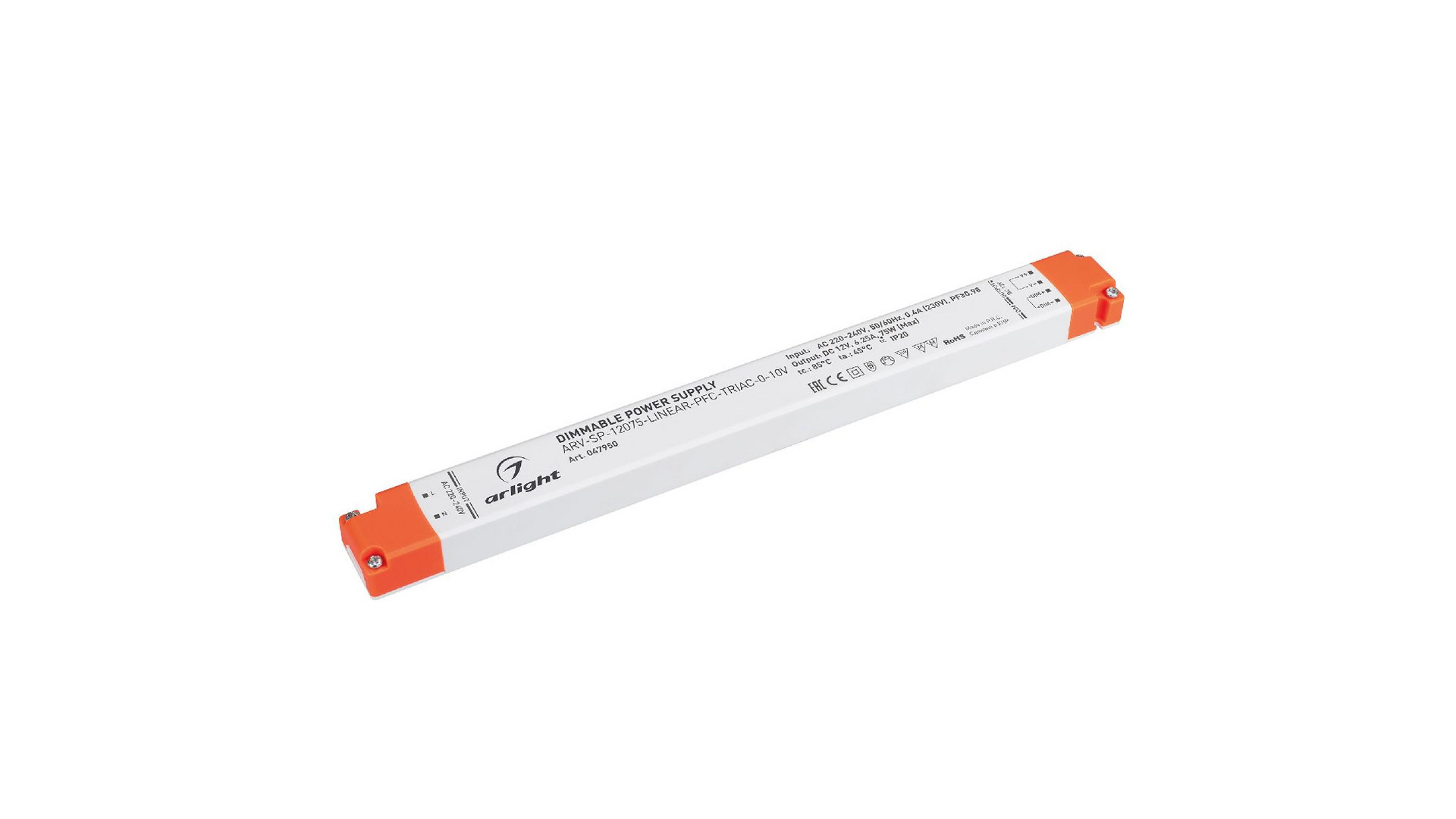 Блок питания Arlight ARV-SP-12075-LINEAR-PFC-TRIAC-0-10V (12V, 6.25A, 75W) 047950