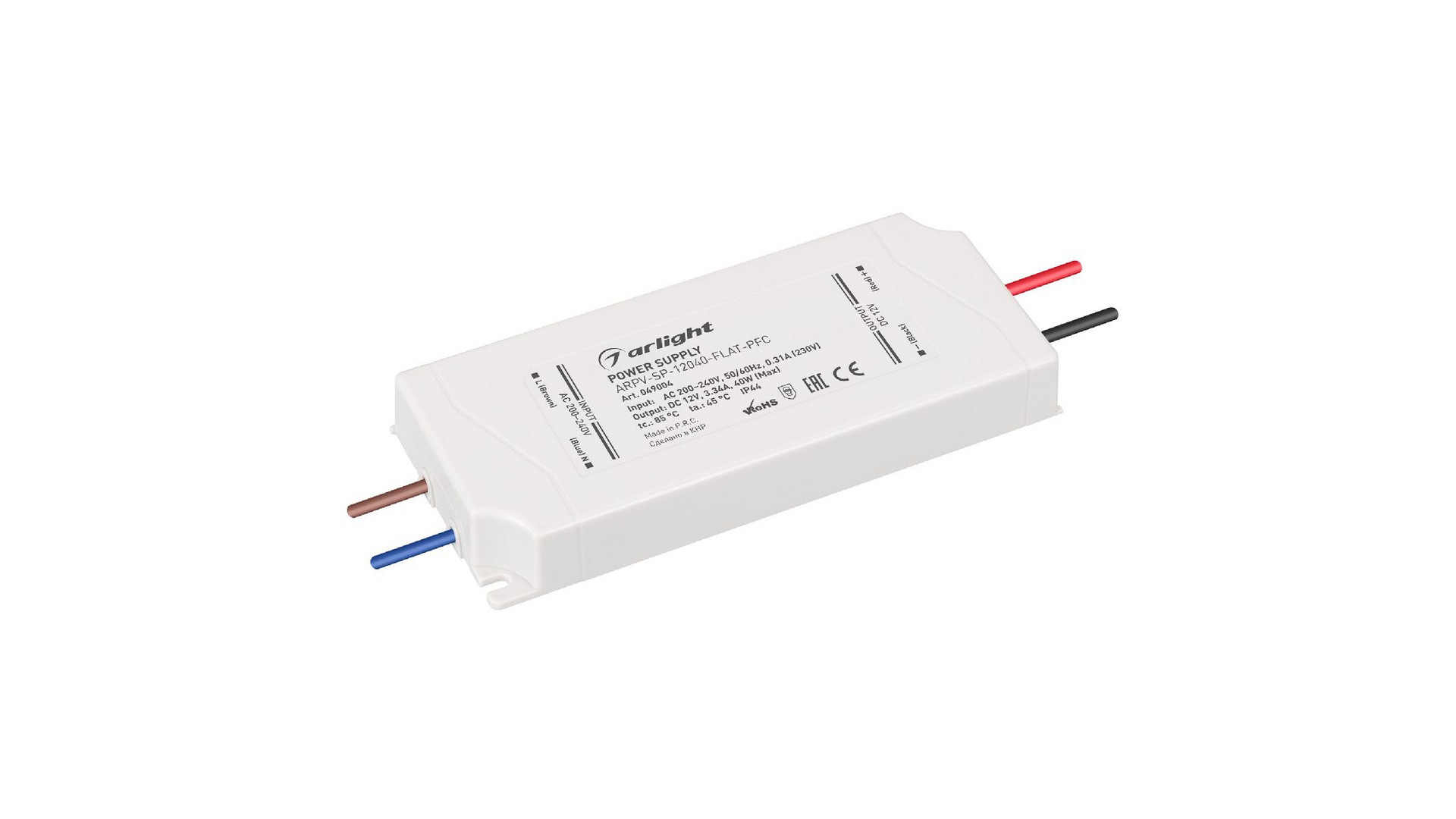 Блок питания Arlight ARPV-SP-12040-FLAT-PFC (12V, 3.34A, 40W) 049004