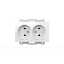 Розетка двухместная без заземления ELBI Zena Vega 609-015600-908