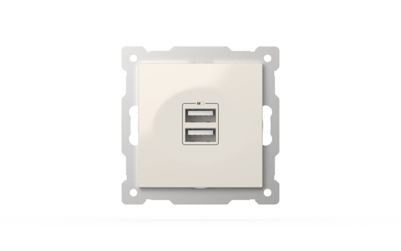 Розетка USB 5V 2,1A 2-я ELBI Zena Vega 609-010200-143