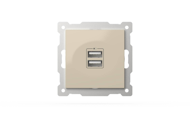 Розетка USB 5V 2,1A 2-я ELBI Zena Vega 609-010300-143