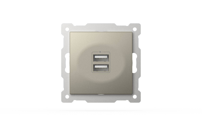Розетка USB 5V 2,1A 2-я ELBI Zena Vega 609-011400-143