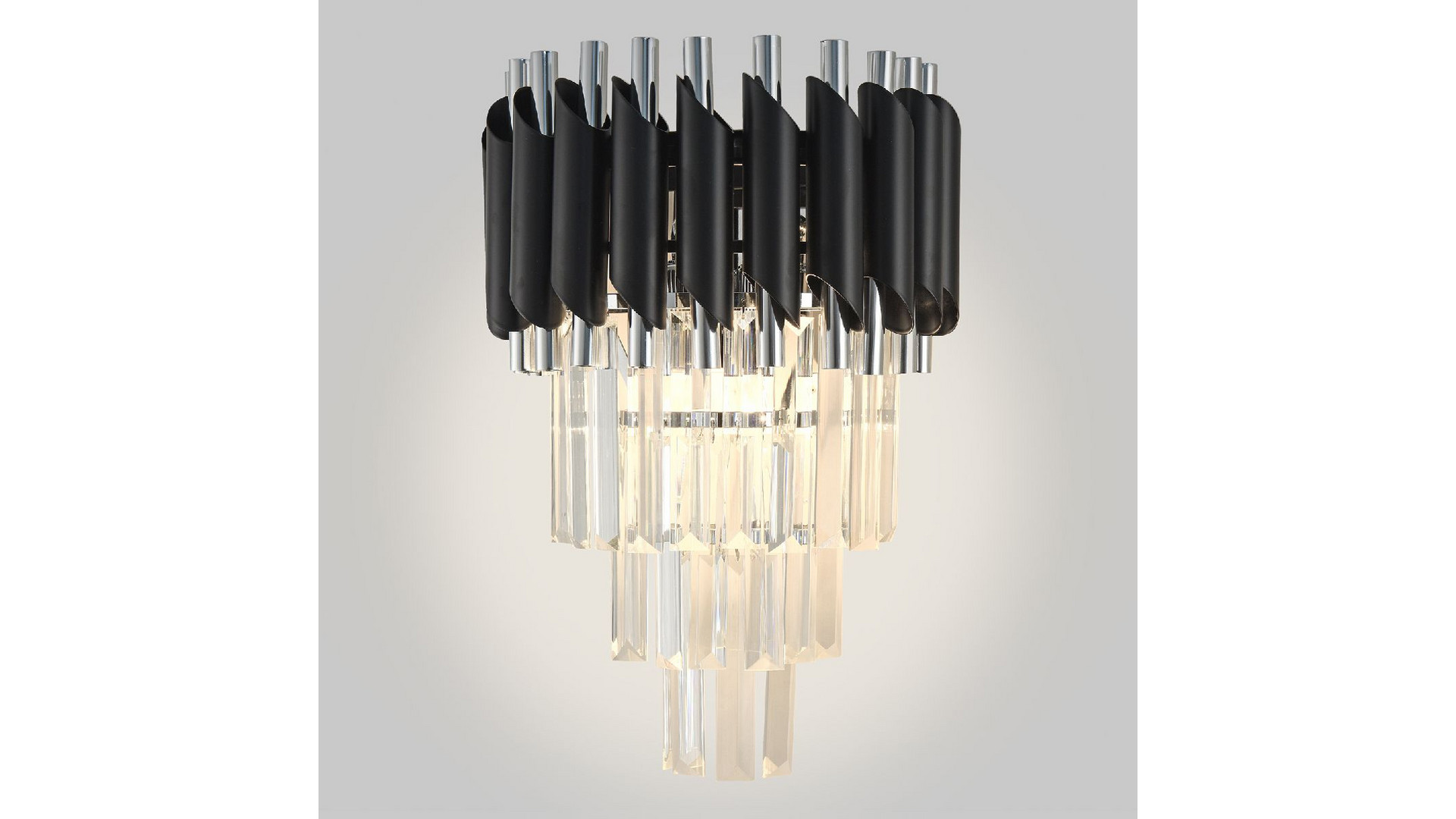 Настенный светильник Natali Kovaltseva DARIAN 76017/2W CHROME BLACK