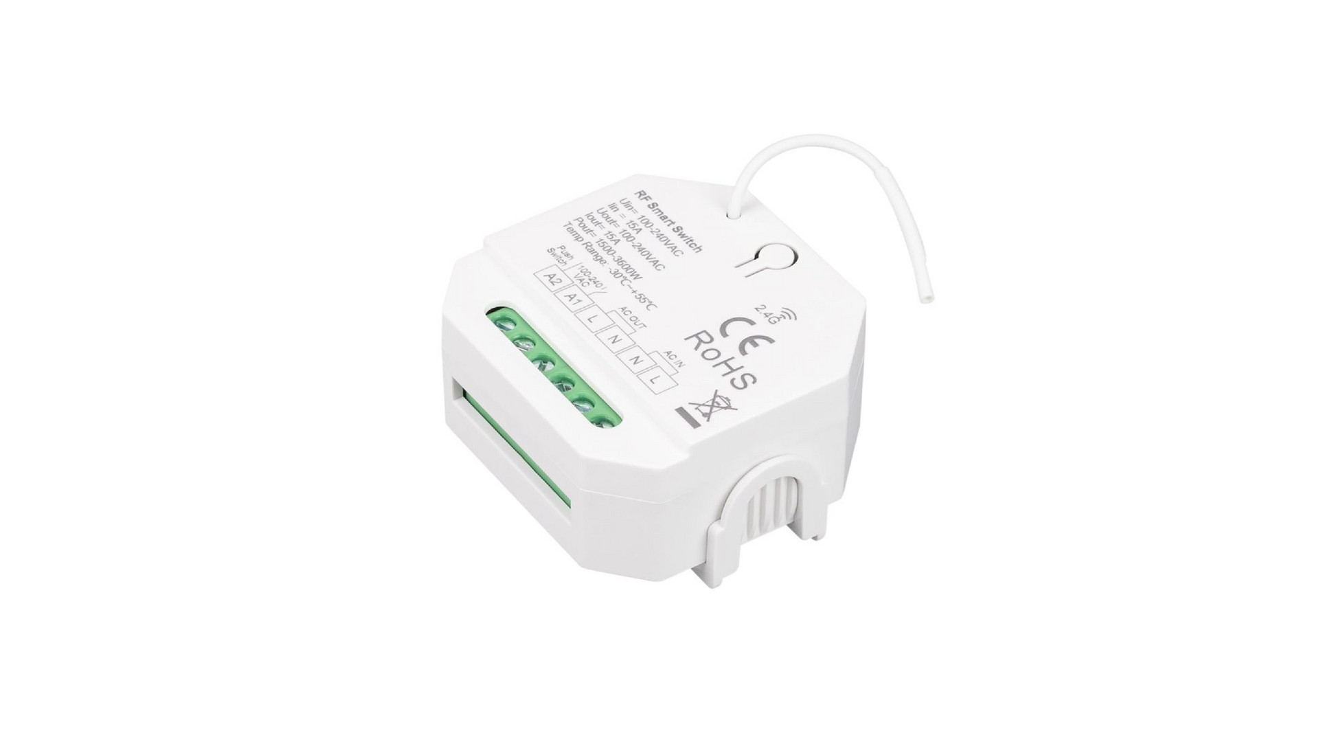 Релейный модуль Arlight SMART-701-72-WTI-WTO-PS-IN (230V, 1x15A, 2.4G) 046075