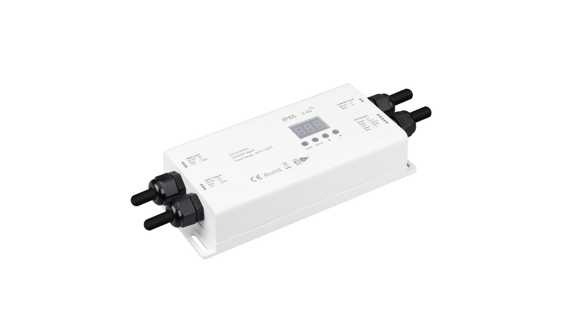 Конвертер Arlight SMART-SPI-301-82-RGBW-WP-SUF (5-24V, 900pix, DMX512, 2.4G) 046545