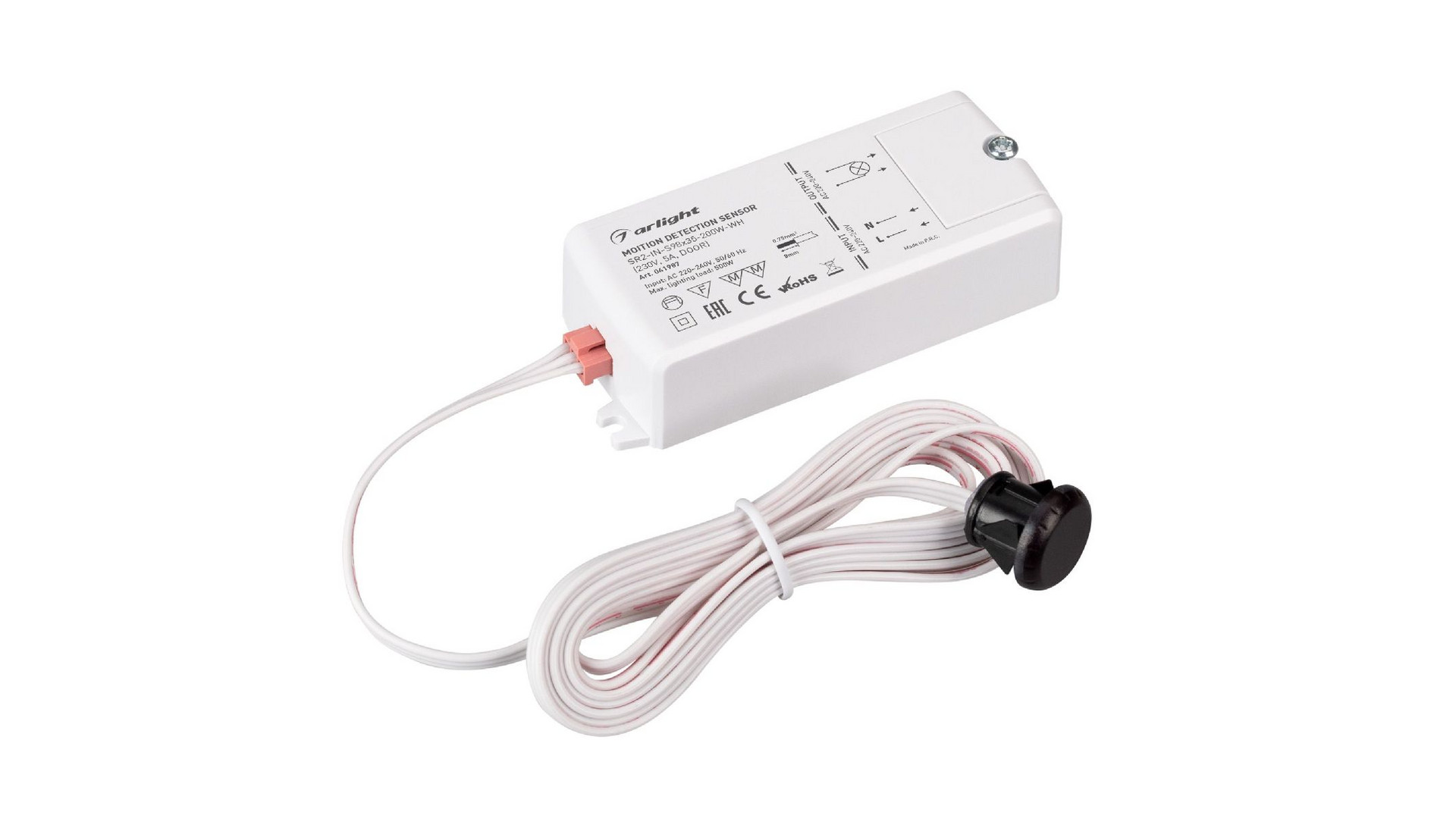 ИК-датчик Arlight SR2-IN-S98x35-200W-WH (230V, 5A, DOOR) 041987