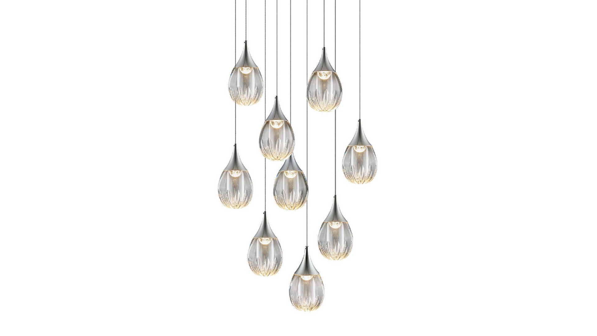 Каскадная люстра Delight Collection Stilla MD24001004-9A chrome/clear