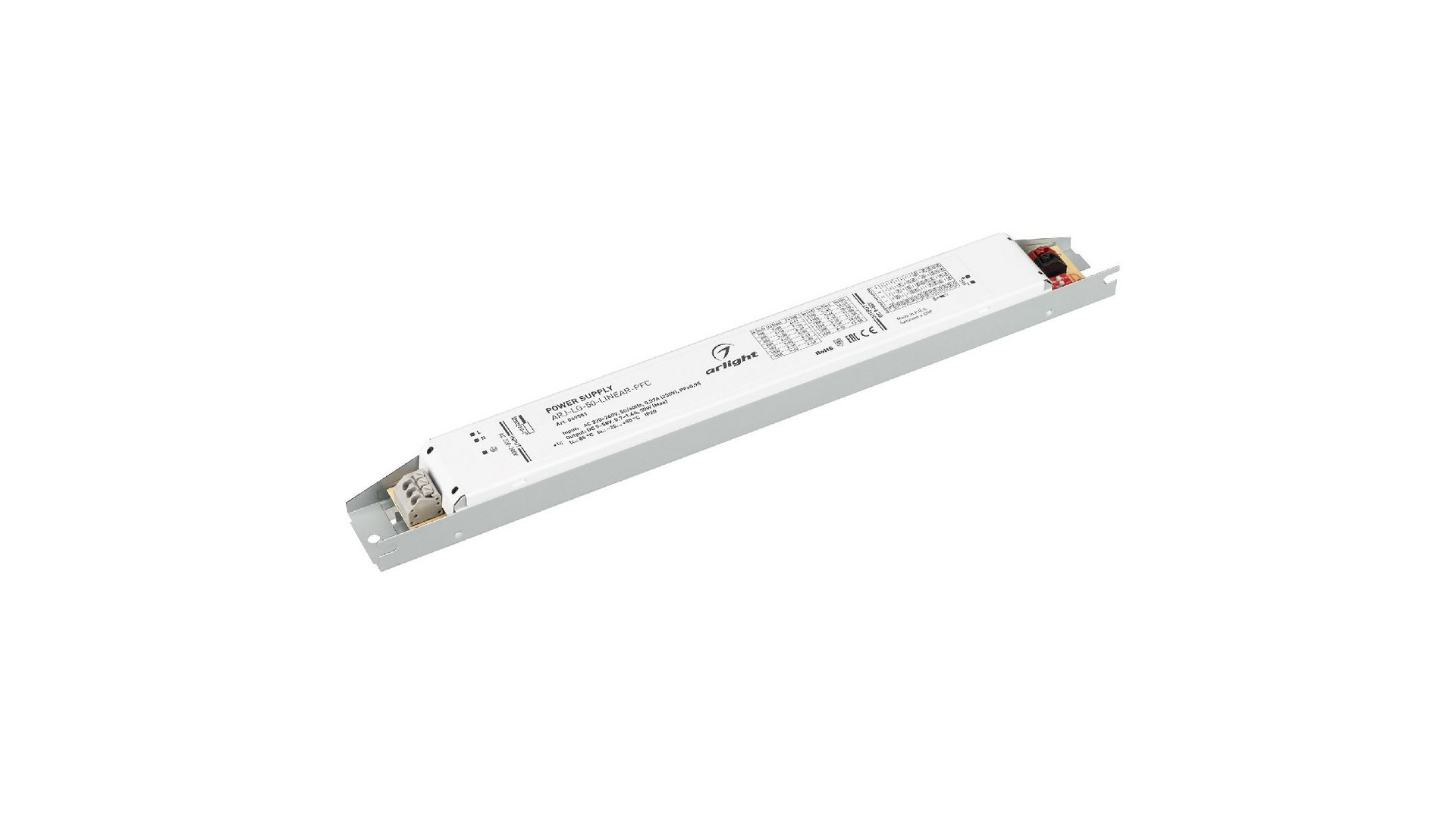 Блок питания Arlight ARJ-LG-50-LINEAR-PFC (50W, 9-58V, 0.7-1.4A) 049551