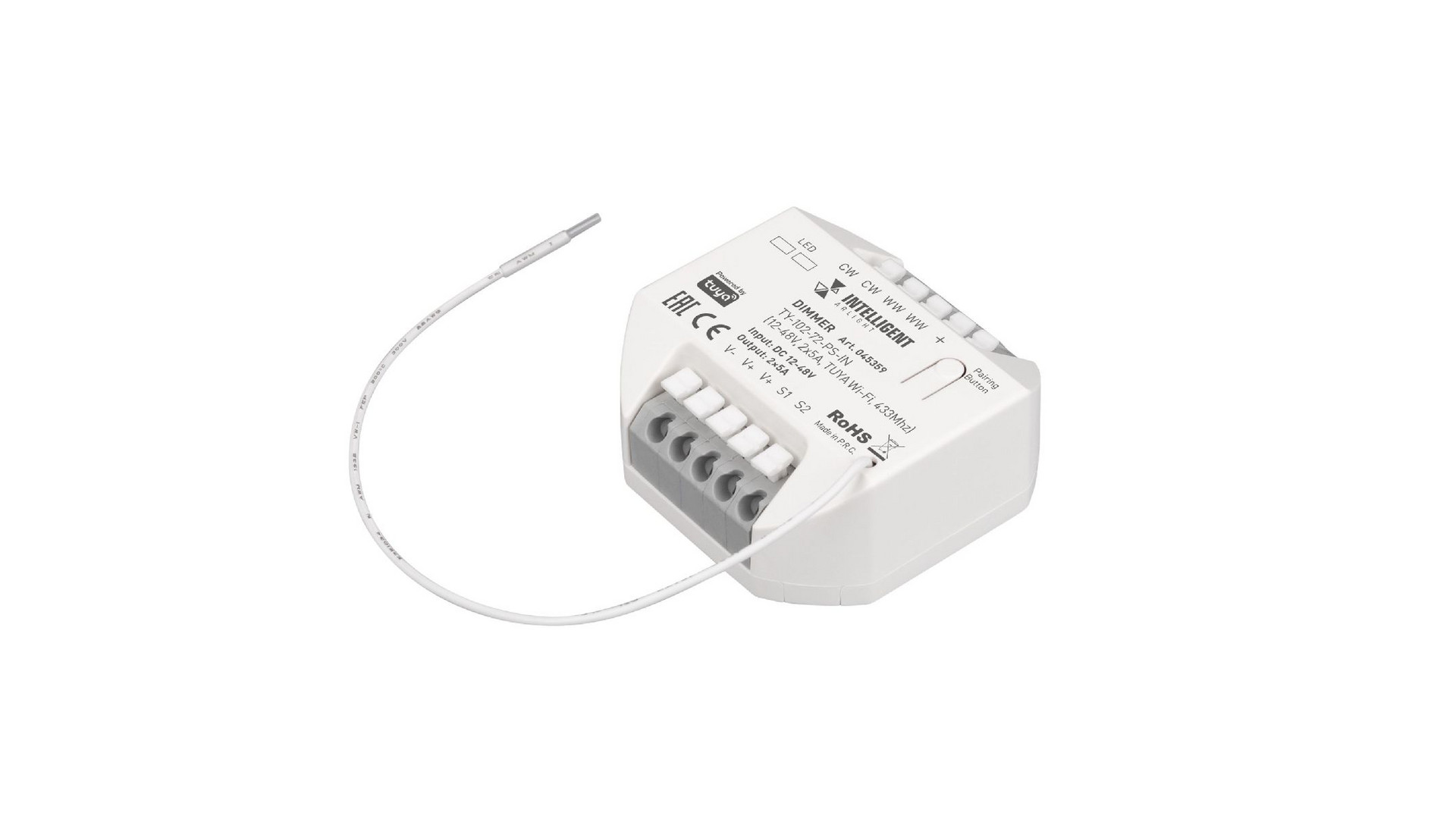 Диммер Arlight TY-102-72-PS-IN (12-48V, 2x5A, TUYA Wi-Fi, 433Mhz) 045359