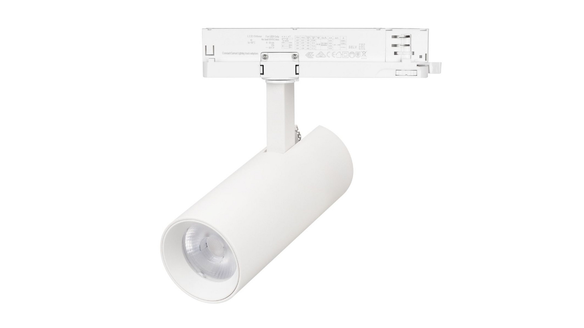 Трековый однофазный светильник Arlight LGD-GERA-2TR-R55-10W Warm3000 (WH, 55 deg, 230V) 055062