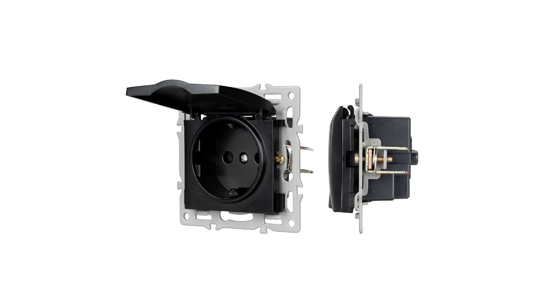 Механизм розетки влагозащищенный Arlight SCT-MCP-PL-BK (250V, 16A) 043746
