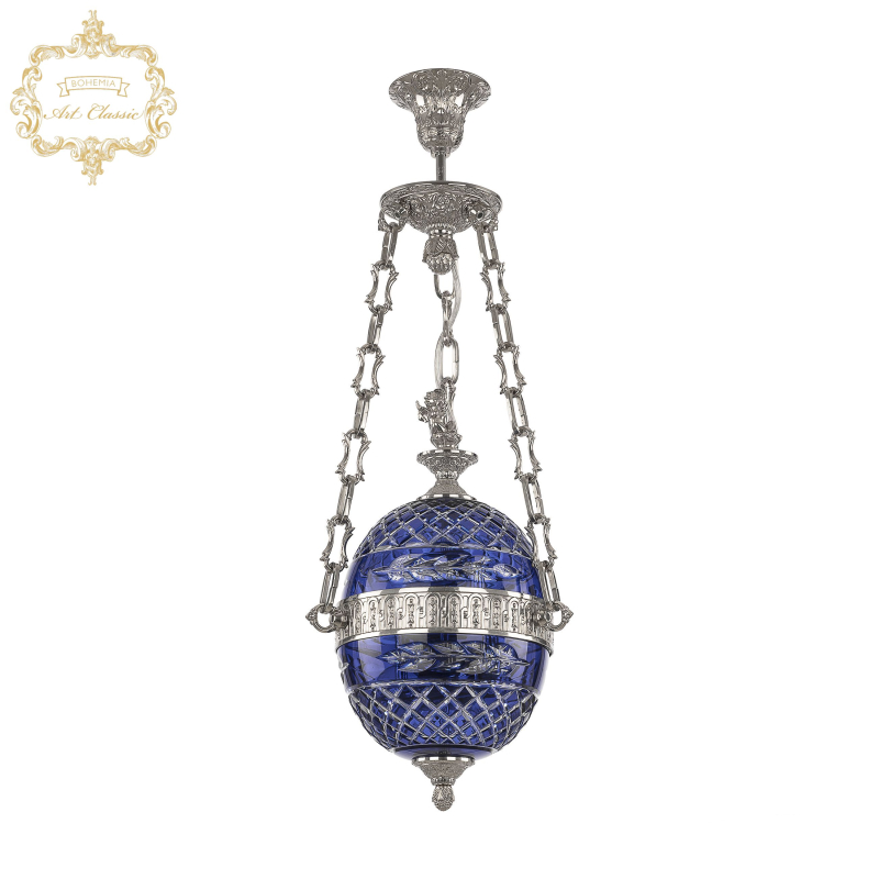 Подвесной светильник Art Classic 34.1000P.20.Ni.Clear-Blue.H-1J.FA3S