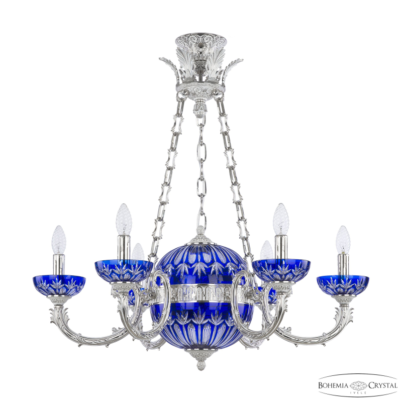 Подвесная люстра Bohemia Ivele Crystal Florence 71009P/6/210 NW P Clear-Blue/H-1I Y8