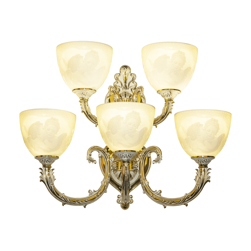 Бра Bohemia Ivele Crystal Florence 7109B16/3+2/210 GW P1 U Angel