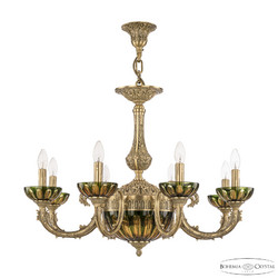 Подвесная люстра Bohemia Ivele Crystal Florence 71109P/8/210 FP P Amber-Green/H-1H