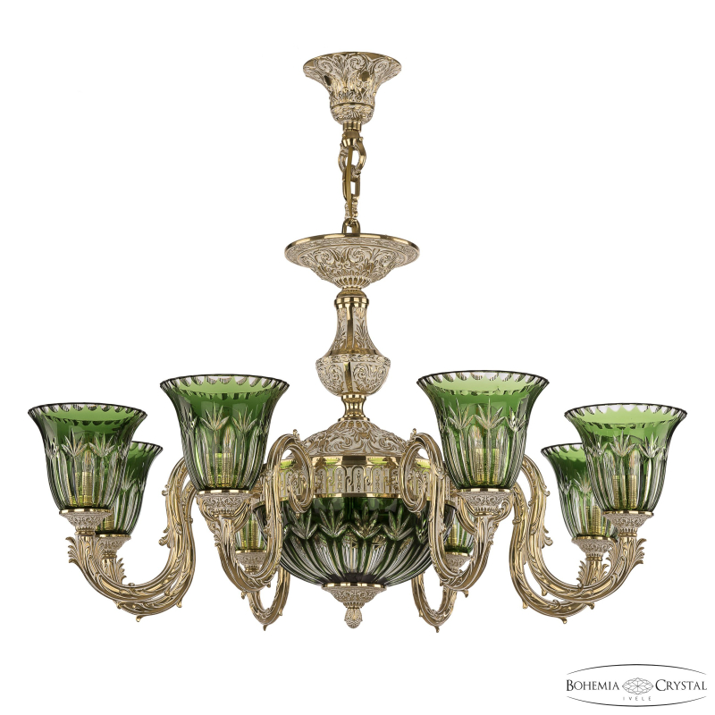 Подвесная люстра Bohemia Ivele Crystal Florence 71203P/8/210 GW P2 U Clear-Green/H-1I