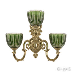 Бра Bohemia Ivele Crystal Verona 7203B16/2+1/210 G P1 U Clear-Green/H-1K