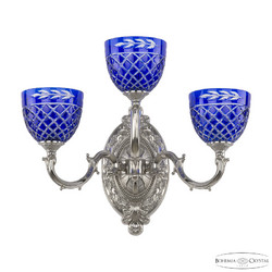 Бра Bohemia Ivele Crystal Verona 7214B12/2+1/210 Ni P1 U Clear-Blue/H-1J