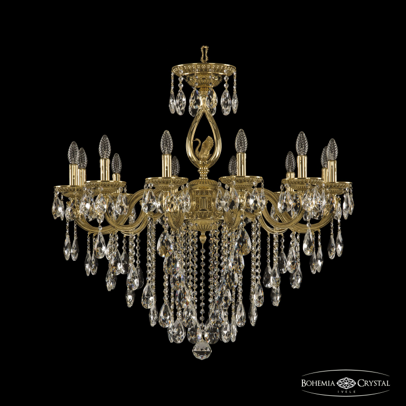 Подвесная люстра Bohemia Ivele Crystal 75401/12/300 B G FS1M