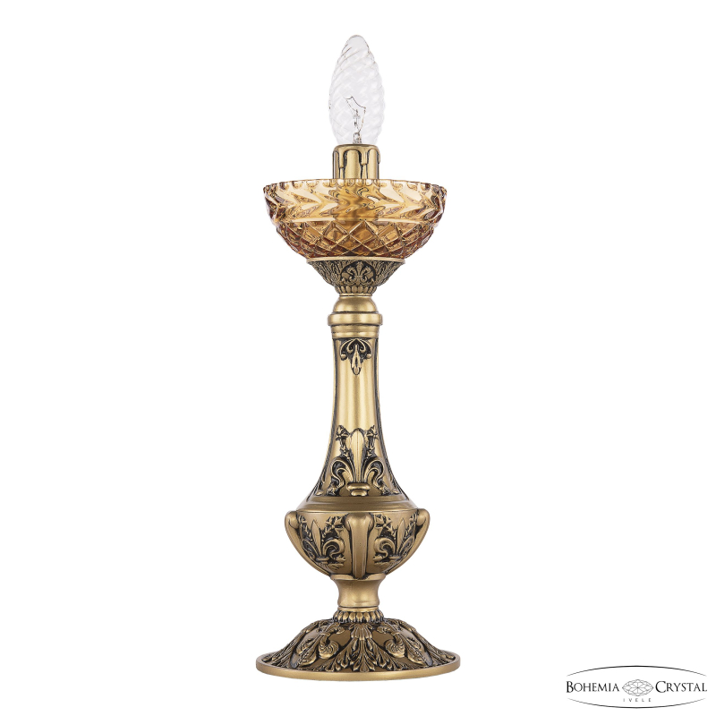 Настольная лампа Bohemia Ivele Crystal AL79100L/12 AGB P Amber/M-1F