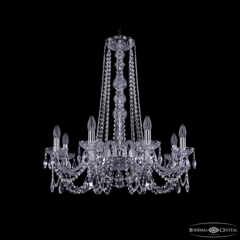 Подвесная люстра Bohemia Ivele Crystal 1402/8/240/h-73 Ni