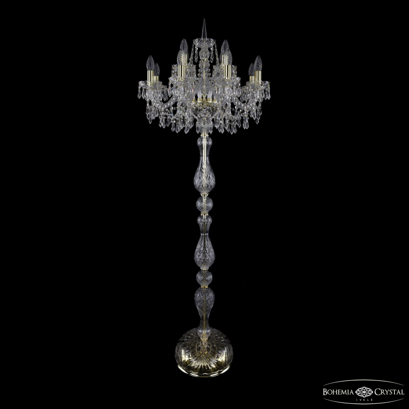 Торшер Bohemia Ivele Crystal 1403T1/8+4/195-165 G