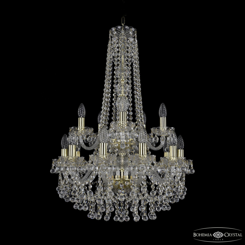 Подвесная люстра Bohemia Ivele Crystal 1409/10+5/195/h-83/2d G