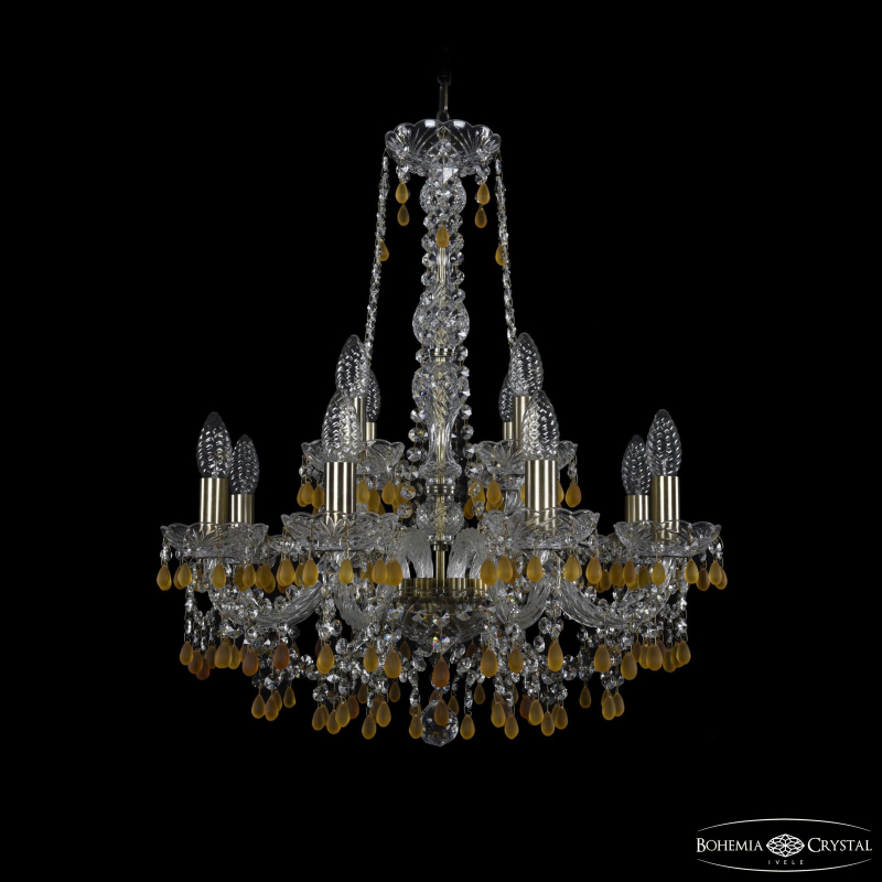 Подвесная люстра Bohemia Ivele Crystal 1410/8+4/195/h-63 Pa V1003