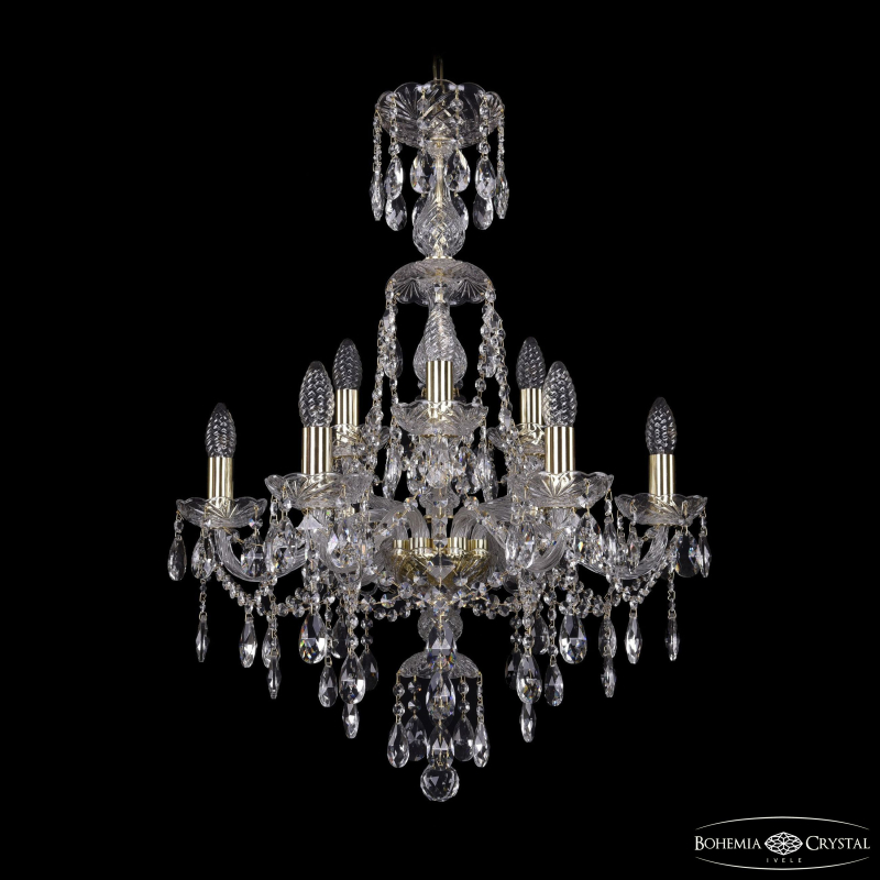 Подвесная люстра Bohemia Ivele Crystal 1415/6+3/200/XL-77 G