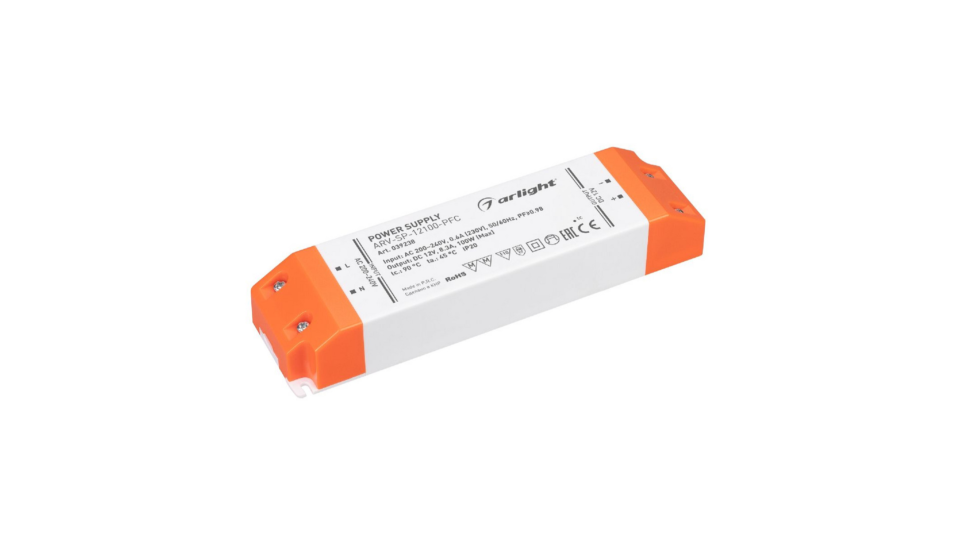 Блок питания Arlight ARV-SP-12100-PFC (12V, 8.3A, 100W) 039238