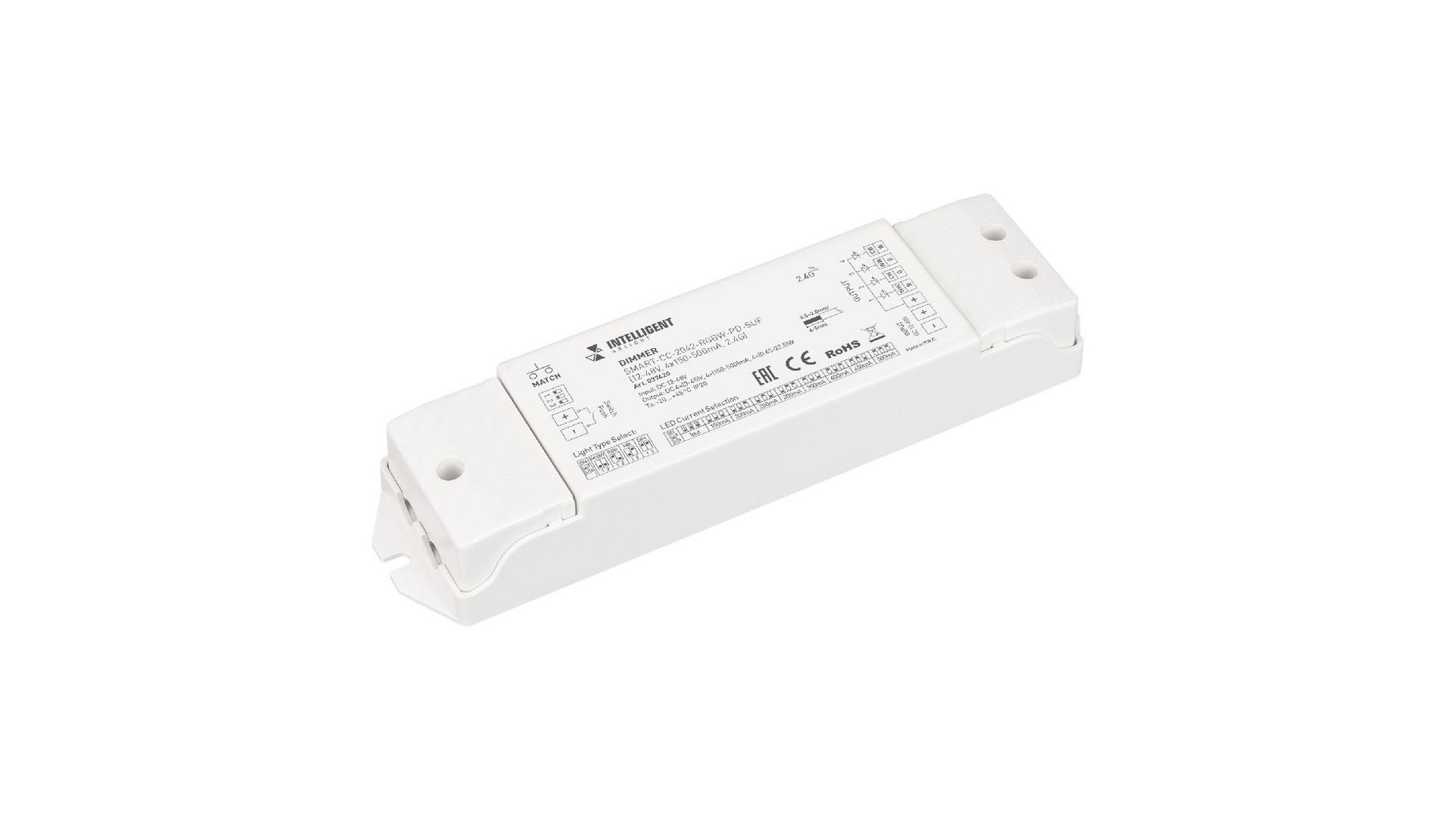 Диммер Arlight SMART-CC-2042-RGBW-PD-SUF (12-48V, 4x150-500mA, 2.4G) 037420