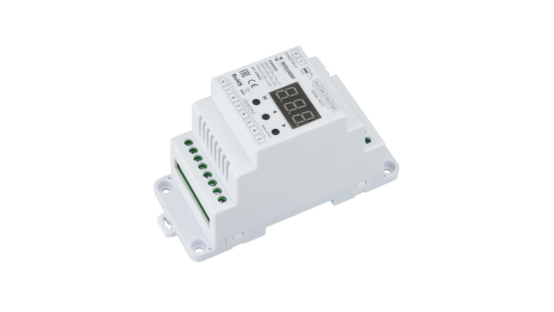 Диммер Arlight SMART-DALI-104-62-ADDR-DIM-DT6-DIN White (12-24V, 4x5A) 028422