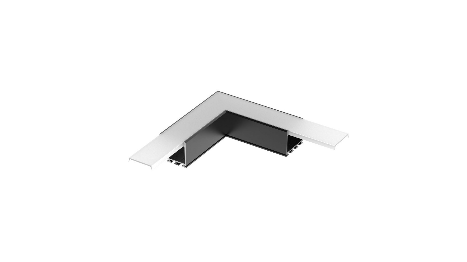 Угол Arlight PLS-LOCK-H25-L90 BLACK (с экраном MAT-L) 031268
