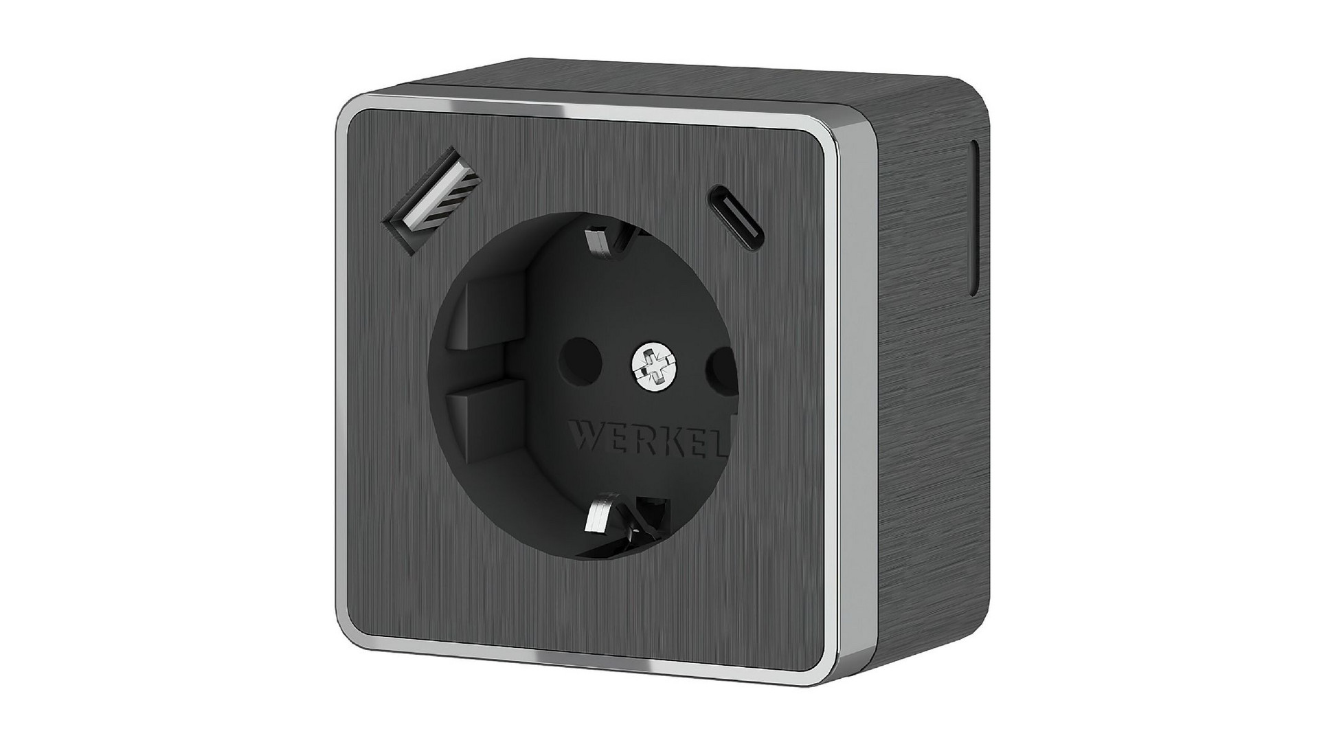 Розетка с заземлением, шторками и USB тип A+C Werkel Gallant W5071704 4690389179617 a057704