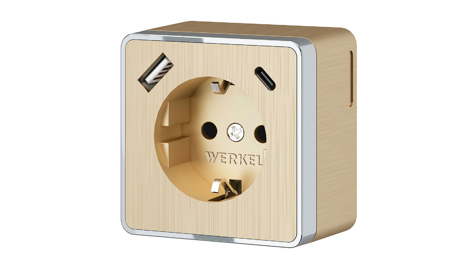 Розетка с заземлением, шторками и USB тип A+C Werkel Gallant W5071710 4690389179631 a057703